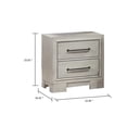 thumbnail image 5 of Jaxen Nightstand End Table-Antique White Rubberwood-2 Drawers-23 Inch, 5 of 6