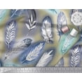 thumbnail image 2 of Soimoi Poly Georgette Fabric Leaves & Feather Decor Fabric Printed Yard 52 Inch Wide, 2 of 3