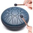 thumbnail image 6 of Steel Tongue Drum 6 Inch 11 Notes Hand Drums with Bag Sticks Music Book, Sound Healing Instruments for Musical Education Entertainment Meditation Yoga Chakra (Navy), 6 of 13