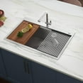 thumbnail image 2 of Ruvati USA RVA1395 12 in. Stainless Steel & Silicone Foldable Drying Rack for Workstation Sinks Dish Mat Trivet, 2 of 7