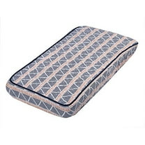 Bacati - Tribal/Aztec Muslin Quilted Changing Pad Cover (Large Triangles, Coral/Navy)