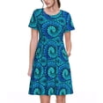 thumbnail image 1 of Disketp Snake para Vestido de Manga Corta para Mujeres, Vestidos de Verano para Mujeres, Casual y Holgado para la Playa, 1 of 6