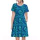 thumbnail image 1 of Easygdp Snake para Vestido Transpirable de Mujer, Vestido Suelto de Manga Corta con Pliegues y Bolsillos para el Verano, 1 of 6