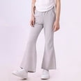 thumbnail image 5 of zbxnLI 5-15 Years Girl's Flared Leg Pants Elastic Waisted Slim Casual Pants Outdoor Sports Comfy Trousers with Pockets, 5 of 6