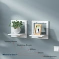 thumbnail image 4 of Wall shelf free punching wall-mounted TV background wall hanger bedroom balcony bedside wall creative flower pot stand, 4 of 6