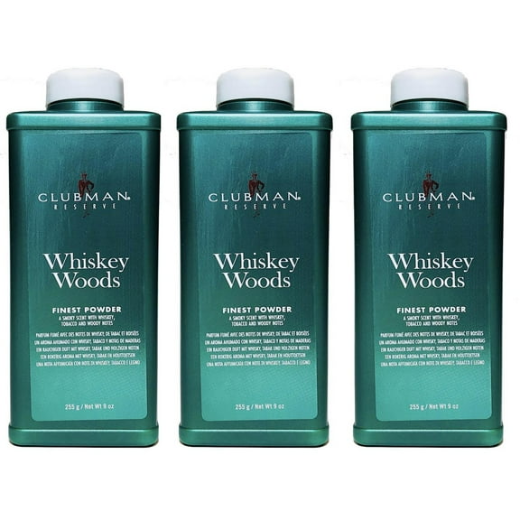 Clubman Reserve Whiskey Woods Finest Powder (9 oz) 3-Pack