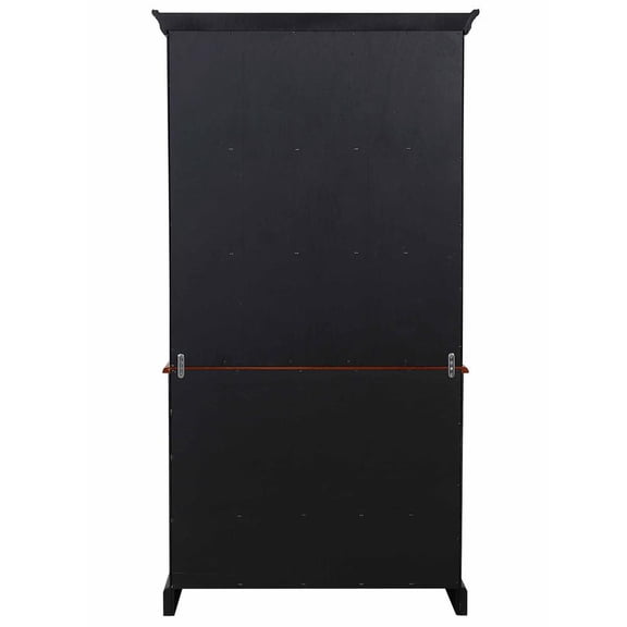 Sunset Trading Wood Keepsake Buffet and Lighted Hutch in Antique Black/Cherry