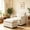 Beige, variant on RIAFUN Single Armchair with Ottoman, Modern Corduroy Cloud Couch with Convertible Chaise, Oversized 56" Deep Seat Upholstered Sofa Set, Comfy Modular Small Space Furniture for Living Room, Beige