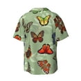thumbnail image 7 of Picia Multicolored Butterflies Men's Linen Shirts Short Sleeve Cuban Beach Shirts Casual Shirts Button Down Shirt for Men Beach Summer Wedding Shirt-4X-Large, 7 of 7