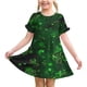 thumbnail image 1 of Niñas Vestido de Día de San Patricio 3-12 Años Niños Niños Verano Casual Cuello Redondo Manga Corta, 1 of 9