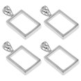 thumbnail image 1 of Plata de ley 925 Rectángulo en blanco Configuración de cabujón Colgantes Base Plata Sunnimix Encantos colgantes de joyería en blanco, 1 of 8