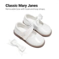 thumbnail image 6 of DREAM PAIRS Toddler Girls Mary Jane Flats, Wide Fit Black Dress Shoes with Cushioned Insole, Adjustable Hook & Loop Strap, Comfortable Non-Slip Uniform Shoes for Little Kids, 6 of 7