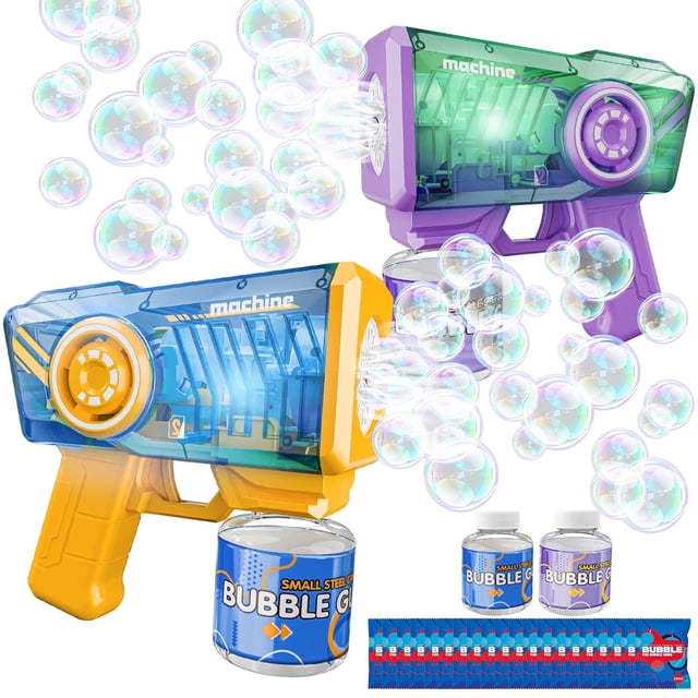 Máquina automática de burbujas LED Bubble Gun Snowalva, 2 paquetes
