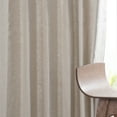 thumbnail image 3 of Exclusive Fabrics  French Linen Room Darkening Curtains Panel - Elegant luxurious Drapes (1 Panel) Walnut Beige 50 X 120 120 Inches, 3 of 5
