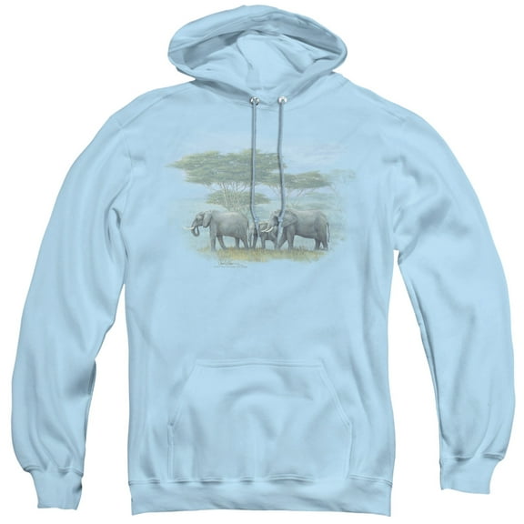 Wildlife Heart Of Africa Adult Pullover Hoodie Sweatshirt Light Blue