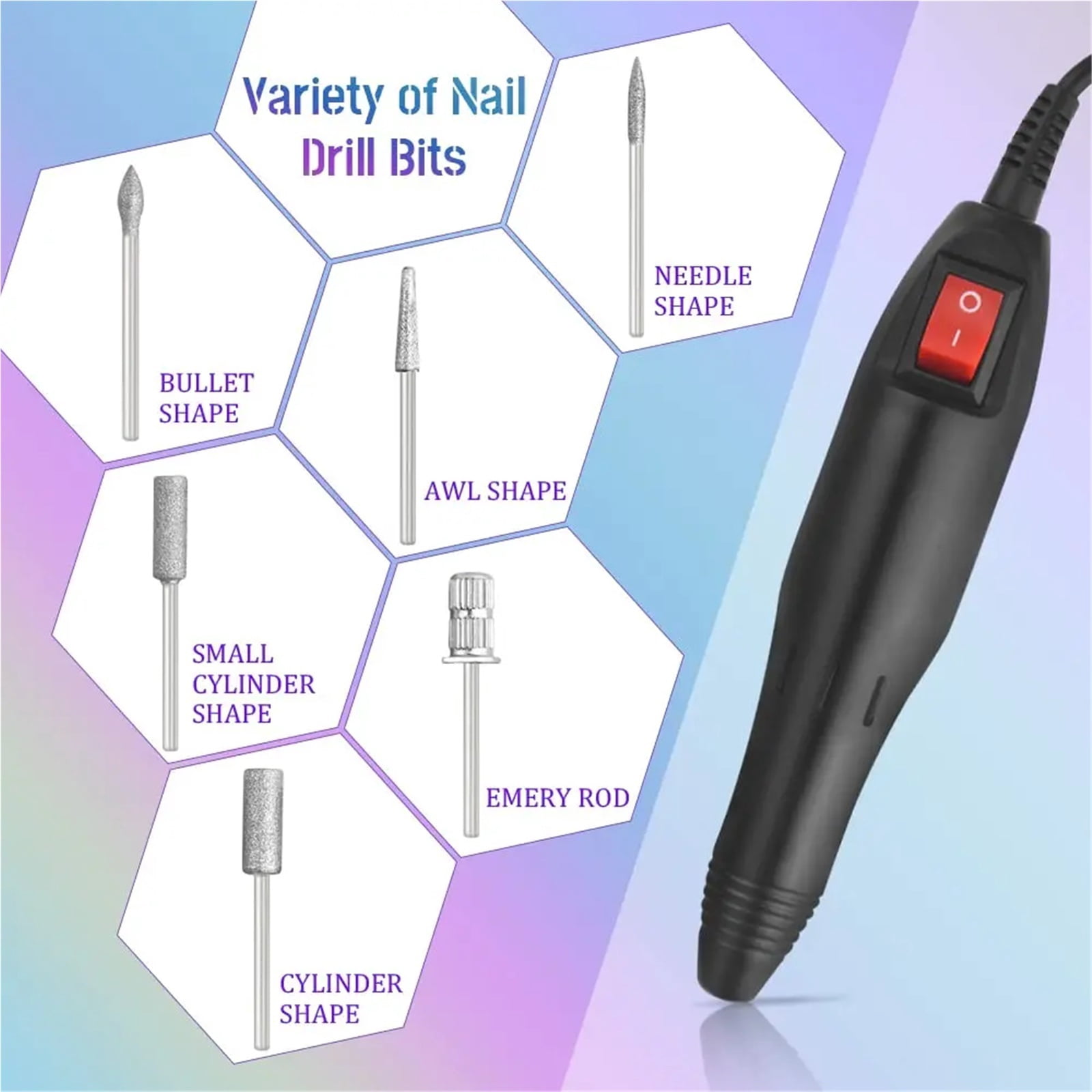Electric Nail Drill Machine Nail Sander Gel Cuticle Remove Professional Manicure Drill Machine Set Nail Lathe File Polish Tool