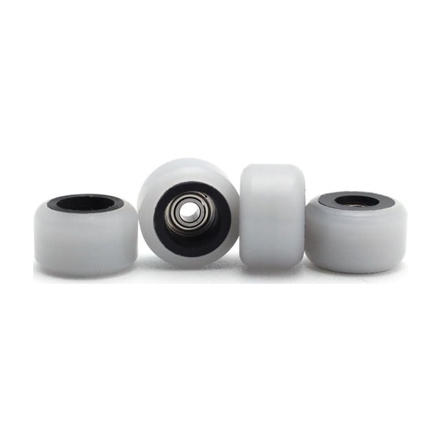 FlatFace Roues à Roulement pour Fingerboard Durometer V2 Double, Design Bicolore, Roulement Fluide, Noir et Blanc, Ensemble de 4