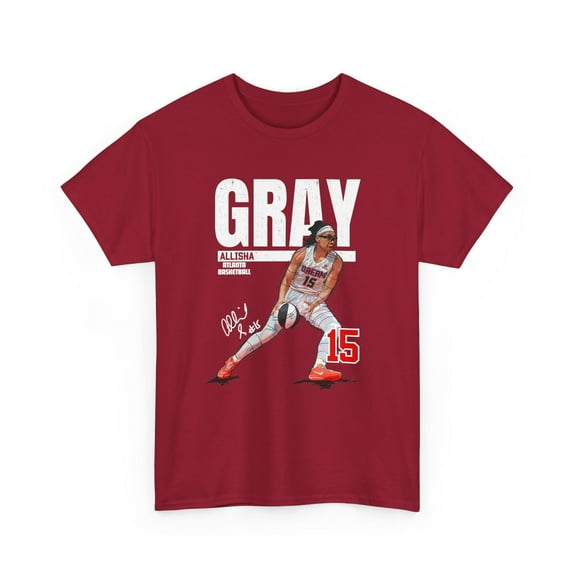 Atlanta Allisha Gray #15 Cartoon Women Basketball Gifts Unisex Cotton Tee