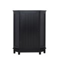 thumbnail image 4 of Harper & Bright Designs Black Bathroom Triangle Cabinet with Doors, Modern Storage Corner Cabinet for Small Space, 4 of 15
