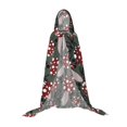 thumbnail image 7 of Honeii Autumn Forest Mushrooms Print Poncho Cape, Cloak Coat, Snuggly Hooded Wearable Blanket, Hooded Cape For Teenagers,Halloween Costumes-Large, 7 of 7
