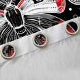 thumbnail image 4 of Homewish Vintage Gothic Moth Blackout Curtains Set of 2 (52x84 Each),Boho Bohemain Theme Window Curtains,Black Red Curtains and Drapes For Kids,Breathable Home Decor, 4 of 6