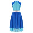 thumbnail image 4 of Raenseen Robe de Danse Ballet Sans Manches pour Petites Filles Col Montant Bleu 8, 4 of 8