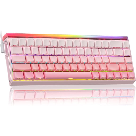 Restored Aula Hero 68 HE 60% Wired Gaming Keyboard, Hall Effect Magnetic Switch Keyboard with Adjustable Actuation, Fast Trigger Mode, 8K Hz Polling Rate, 0.125ms Latency,RGB Backlit,PBT Keycaps