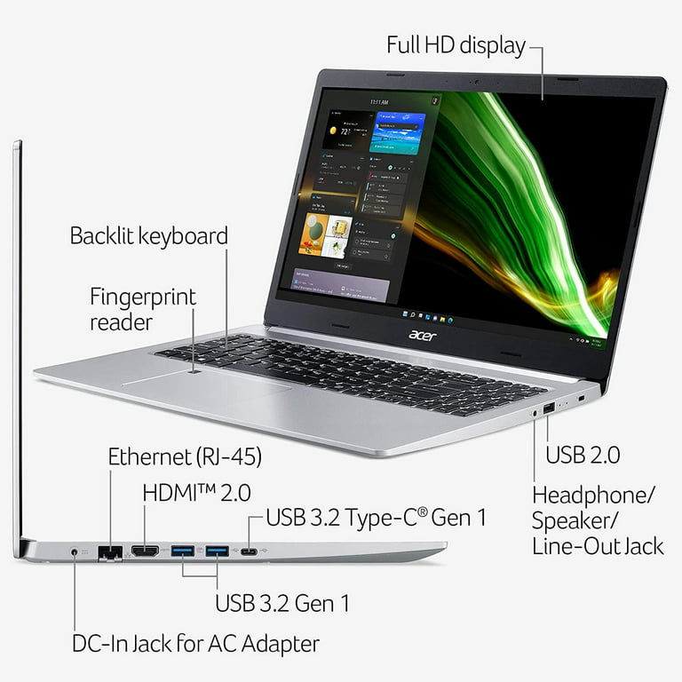 Acer Aspire 5 Slim Laptop, 15.6 Inches FHD IPS Display, 8th Gen Intel Core  i5-8265U, 8GB DDR4, 256GB SSD, Fingerprint Reader, Windows 10 Home