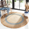 thumbnail image 2 of SAFAVIEH Natural Fiber Konnor Striped Area Rug, Silver/Natural, 5' x 5' Round, 2 of 7