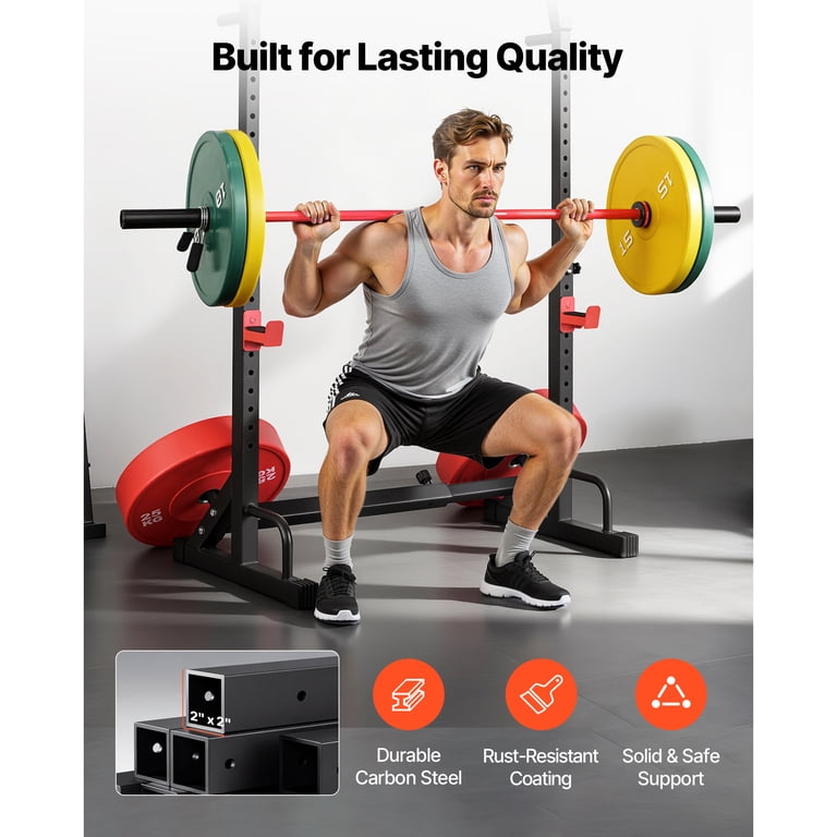 KFFKFF Adjustable Power Cage Squat Rack, 550lb Capacity photo 6