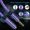 thumbnail image 3 of ABCPOW Headphone Extension Cable 6FT,3.5mm Aux Cord Male to Female Stereo Audio Extension Cable Nylon Braided Microphone Aux Adapter Headphone Extender Cable Cord 6FT for Headset iPhone Cellphone, 3 of 7