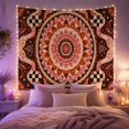 thumbnail image 2 of Floral Garden Circular with Mandala Composed Concentric Rings, Mystical Fantasy for Space Lovers, Galaxy Room Decor, Mother'S Day Gift, Tapestry Wall Hanging for Bedroom and Dorm, 2 of 7