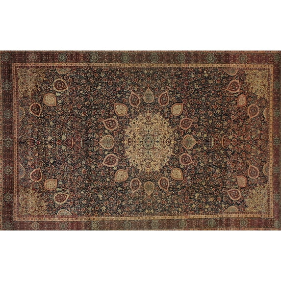 Ahgly Company Machine Washable Indoor Rectangle Traditional Night Red Area Rugs, 8' x 10'