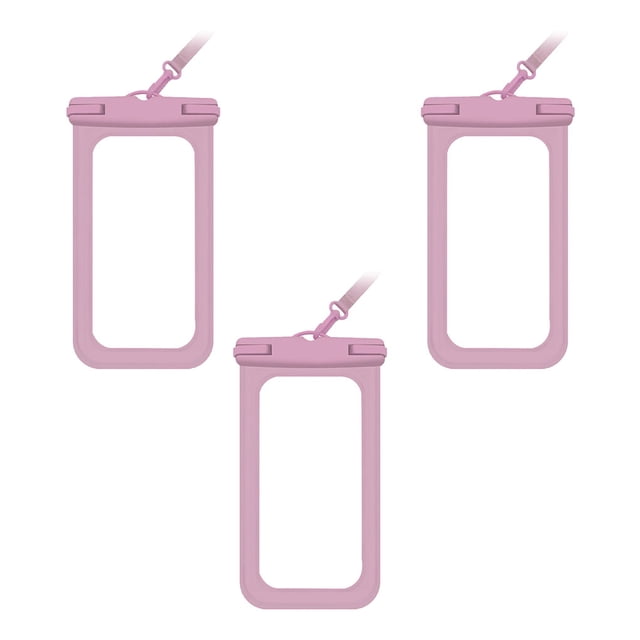 Yuarrent Paquete de 3 fundas impermeables para teléfono móvil, kayak, natación subacuática, playa al aire libre, deportes acuáticos, funda para Deportes acuáticos Rosado Yuarrent OD023461-05
