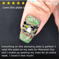 thumbnail image 2 of Maniology Occasions Stars & Stripes (m054) Stainless Steel Nail Stamping Plate, 2 of 7