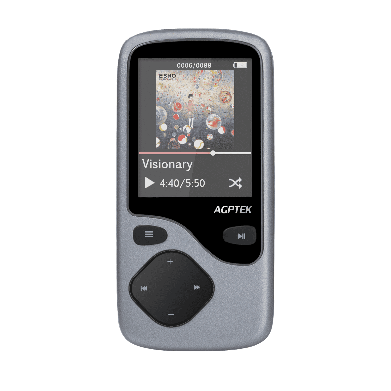 AGPTEK C05 8GB Bluetooth MP3 Player with FM Radio, 12 Hours Lossless ...