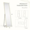thumbnail image 5 of CONCETTA Rectangle Full Length Mirror 59"x16" Standing Mirror Floor Mirrors, Gold, 5 of 6