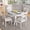 White, variant on Harper & Bright Designs 5 Piece Modern Wood Dining Table Set with Extendable Table and 4 Upholstered Chairs Kitchen Dining Room, Antique White