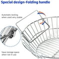thumbnail image 2 of Charcoal Basket for Grill, Stainless Steel Ash Basket for Large Big Green Egg & Kamado Joe, Heavy Duty Firebox Accessories with Folding Handle, 2 of 7