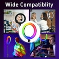 thumbnail image 3 of UEGOGO 10" Professional Ring Light with Adjustable Tripod & Phone Holder – Retractable Color Temp, Perfect for Live Streams/YouTube/TikTok, Ideal Christmas Gift, 3 of 10