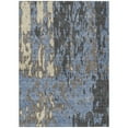 thumbnail image 2 of HomeRoots 613342 9 x 12 ft. Denim Blue & Beige Abstract Washable Indoor & Outdoor Rectangle Area Rug, 2 of 5
