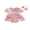 Pink, variant on BemeyourBBs Newborn Baby Girl Little Sister Dress Outfit Summer Clothes Plaid Bow Embroidered Short Sleeve Doll Collar Romper Dress and Headband 2 Piece Set