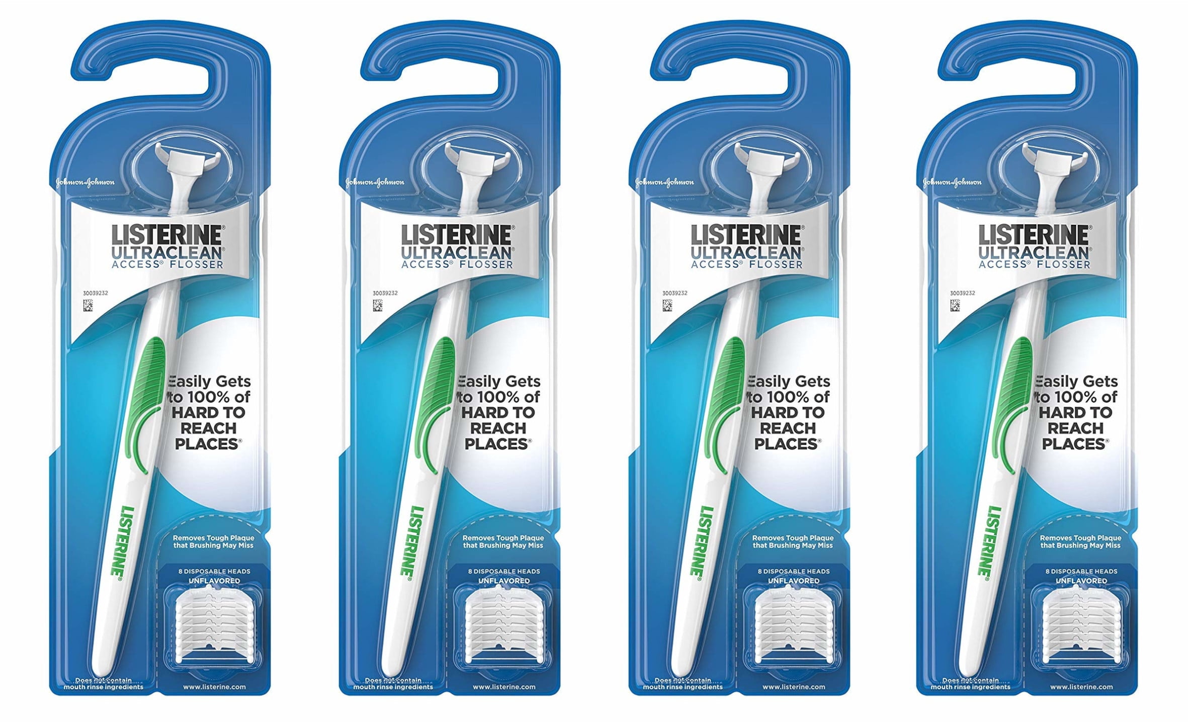 Listerine Ultraclean Access Flosser, Starter Pack (Pack of 4)