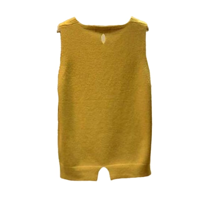 Minnieouse Chaleco de punto para mujer, suéter con cuello de , sin mangas, para festivales de trabajo, primavera y otoño, informal, holgado, Prendas para la parte del cuerpo