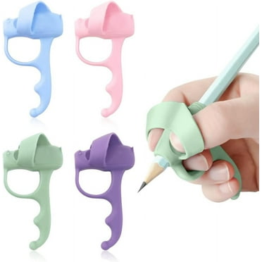Pedaxi Silicone Pencil Grip, Blue Pink Green Purple, 4 Count