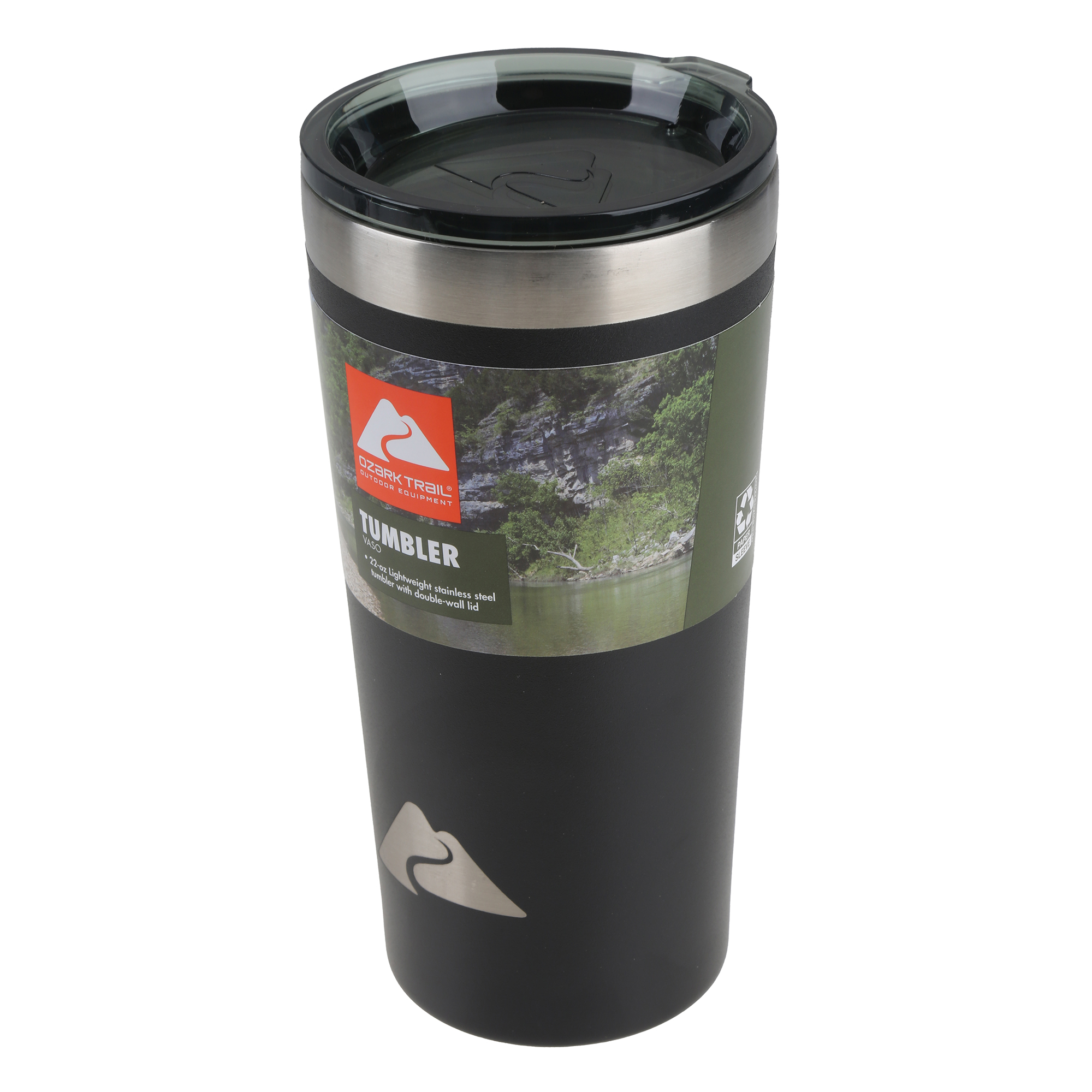 Ozark Trail Double Wall Vacuum Sealed Stainless Steel Tumbler 22 Ounce, Black - image 4 of 10