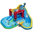 thumbnail image 1 of Costway Inflatable Water Park with Splash Pool, Water Cannon, Basketball Rim, Climbing Wall Multi-Color, 1 of 10