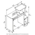 thumbnail image 5 of Pemberly Row Wood Multipurpose Computer Writing Desk w/Bin in White/Black, 5 of 5