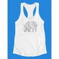 thumbnail image 3 of Rhinoceros In Zentangle Tank Women -Image by Shutterstock, Female Large, 3 of 4