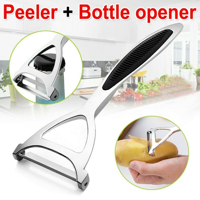 Pelador de Patatas Two In Kitchen Cjx241028005 | Herramienta Multiusos para Pelar Frutas y Verduras con Removedor de Ojos de Patata Integrado | Cuerpo Ergonómico de Aleación | Resistente a La Corrosi